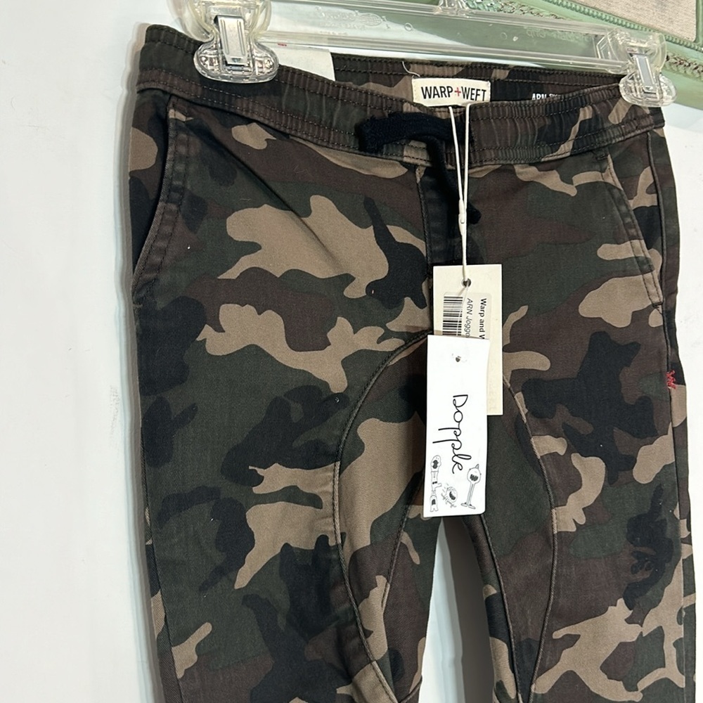 Brand New kids Dopple Warp + Weft Arn jogger green camo pants boys size 6T - Picture 4 of 5